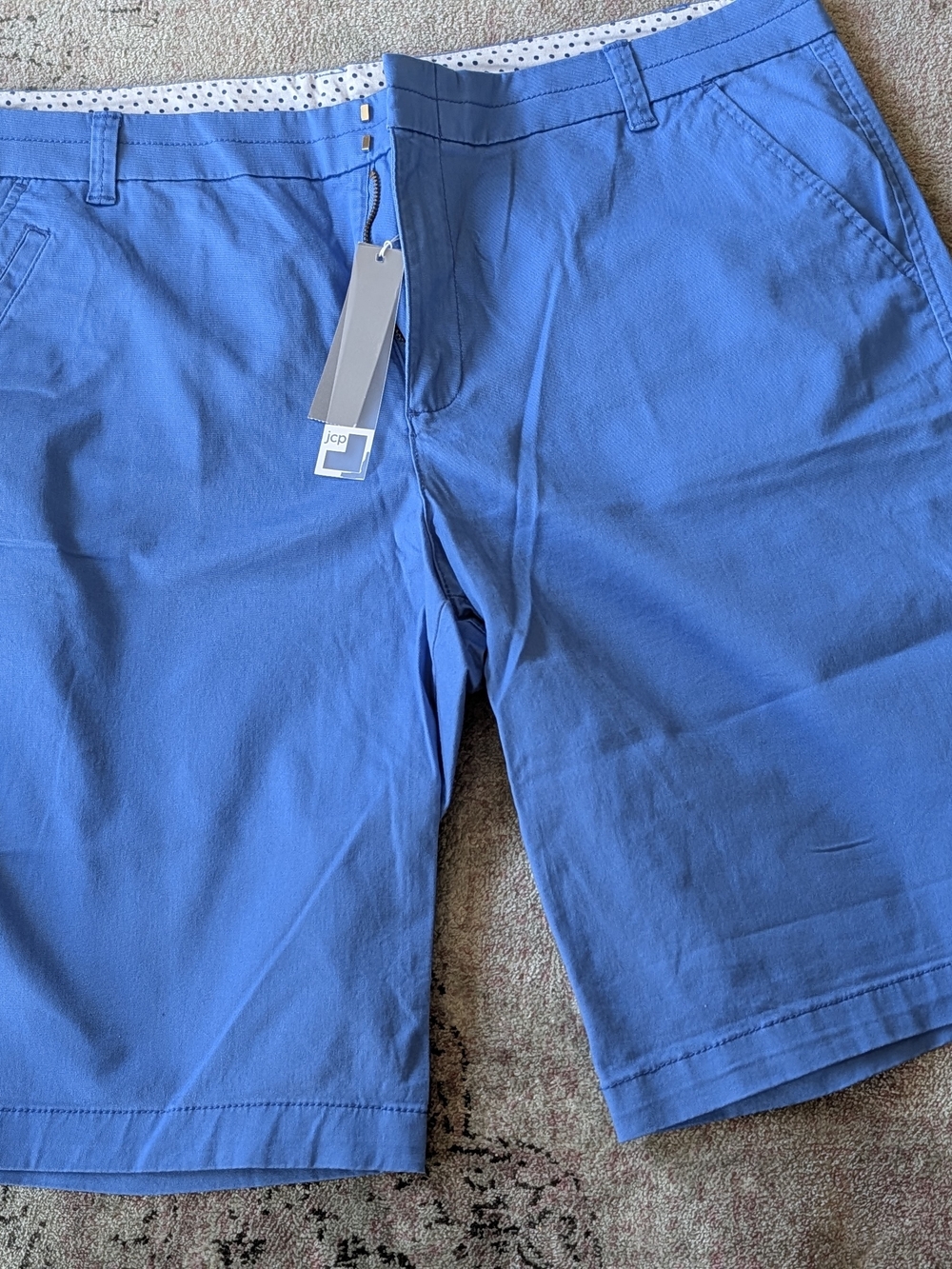Jcpenney Women's s Bright Blue,Navy And Black Flat Front Bermuda Shorts Size 16